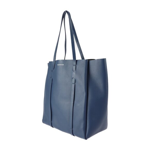BALENCIAGA Blue Leather Tote Bag - Picture 2 of 10